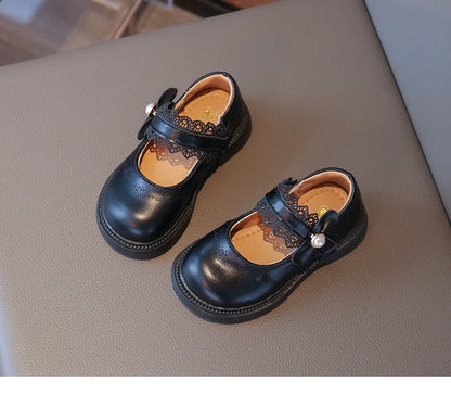Girls Fashion Leather Flats – Soft Sole