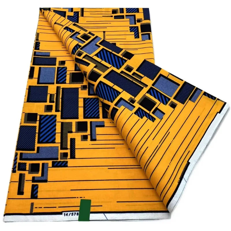 100% Cotton Batik Nigeria Women Style Ankara Wax Fabric Soft Pagne 2025 New Guaranteed Veritable African Real Wax Prints Fabric