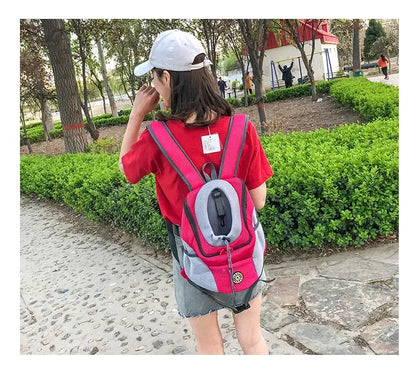 Crisluvᵀᴹ Double-Shoulder Pet Carrier Backpack – Breathable Travel Dog Bag