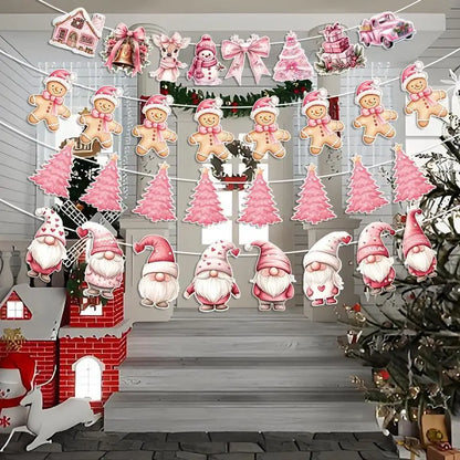 New Christmas Decorations, Flags, Banners, Pull Flowers, Christmas Party Supplies, Atmosphere Layout, Props, Decorations
