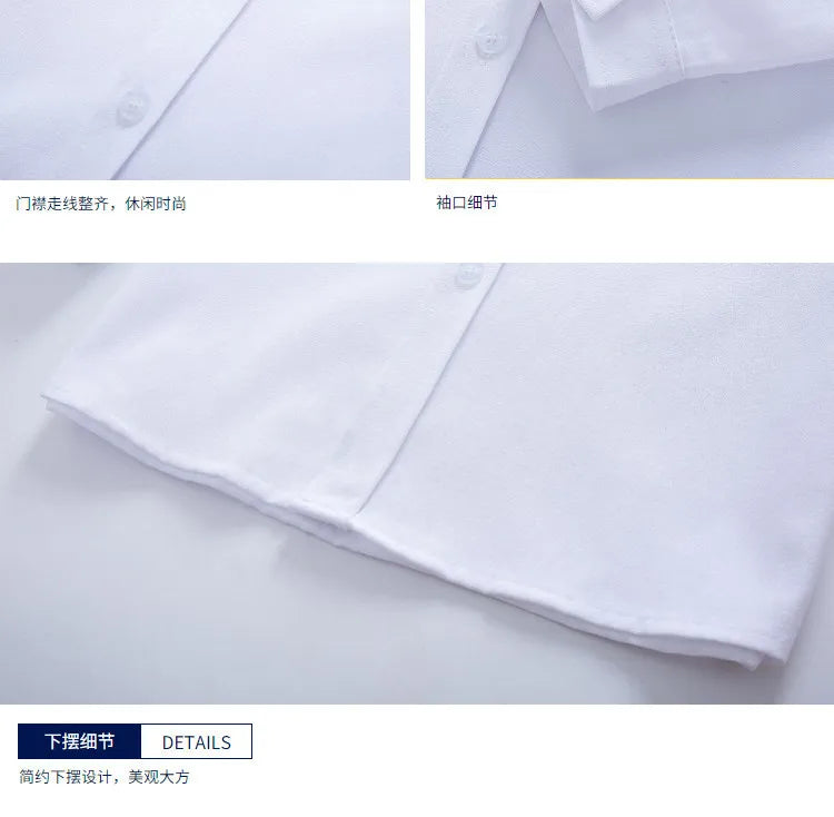 Girls Long Sleeve White School Uniform Shirt