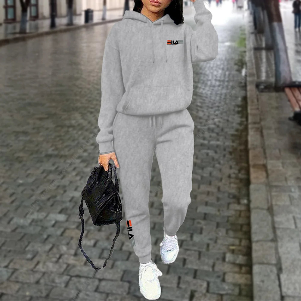 Crisluvᵀᴹ Women’s Winter Hooded Tracksuit 2-Piece Jogger Set Designer