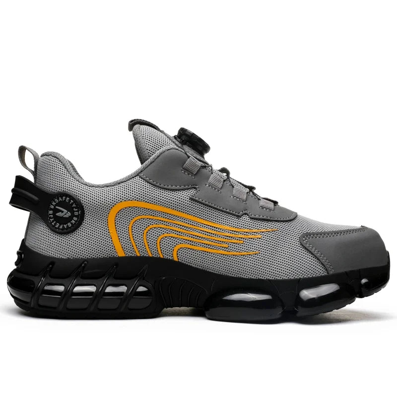 Rotating Button Unisex Safety Shoes Men For Work Sneakers Shoes Puncture-Proof Protective Women Shoes Steel Toe Work footwear