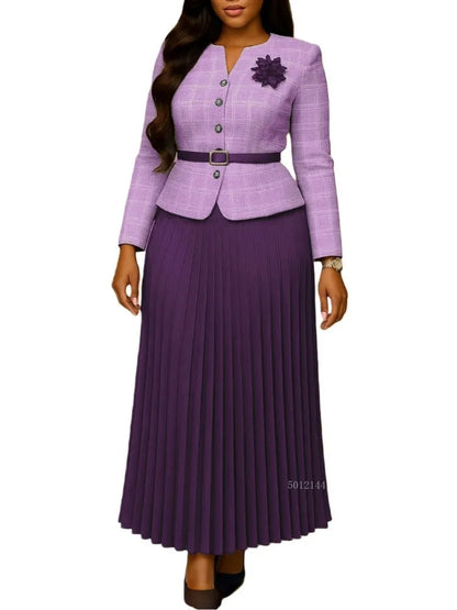 2 Piece Sets Tops And Skirt African Dresses For Women Elegant Wedding Dashiki Robe Kaftan Long Maxi Dress Africa Clothing 2026