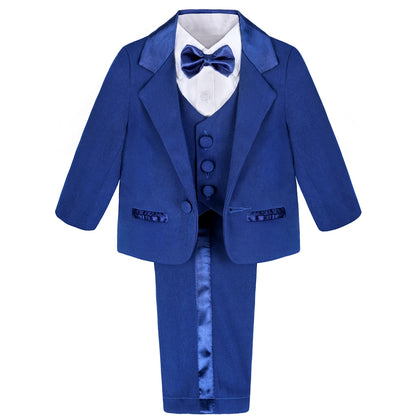 Baby Suit Toddler Tuxedo Infant Boy Tux Formal Wedding Birthday Gentleman Dress Ring Bearer Outfit Black 6 Months to 3 Years