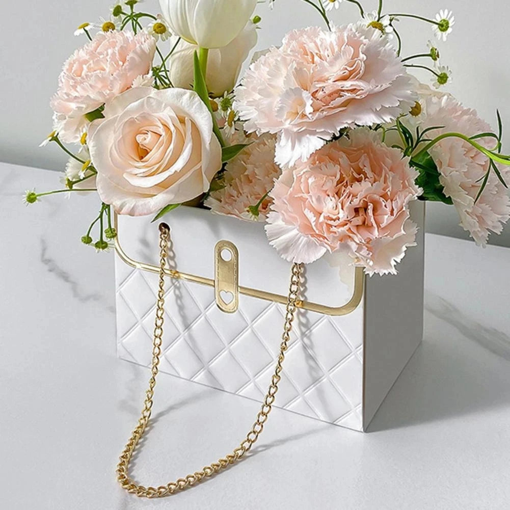 Flower Tote Bag Portable Foldable Long Lasting Universal Present Packing Rose Flower Box Party Gift Box Wedding Valentine&