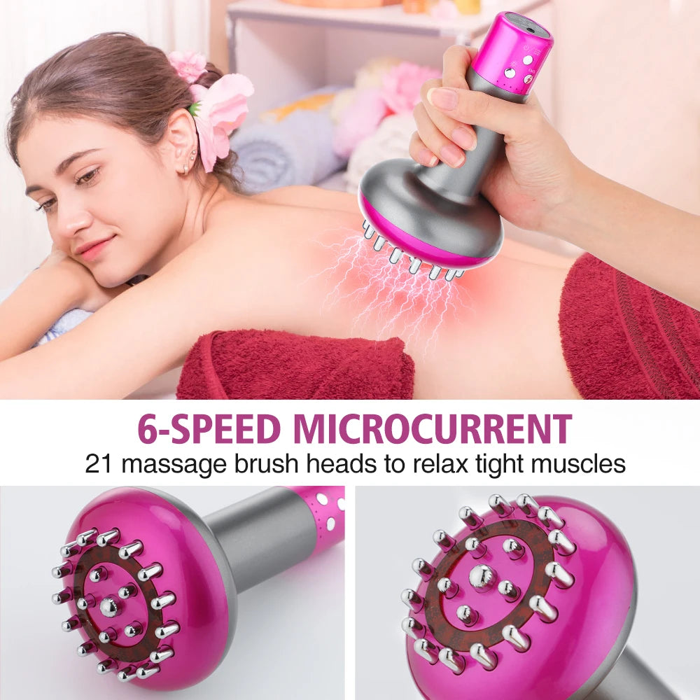 Electric Lymphatic Drainage Massager – Microcurrent Anti-Cellulite Body Brush