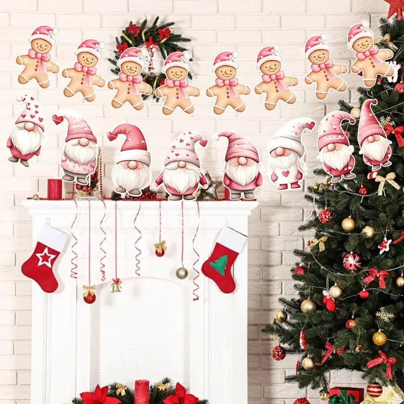 New Christmas Decorations, Flags, Banners, Pull Flowers, Christmas Party Supplies, Atmosphere Layout, Props, Decorations