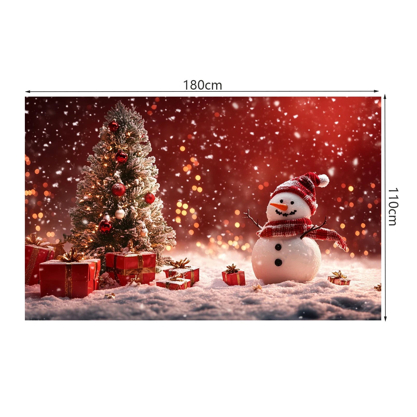 Christmas Decoration 2025 Photography Background Christmas Tree Snowman Photo Background Xmas Party Supplies Home Wall Banner