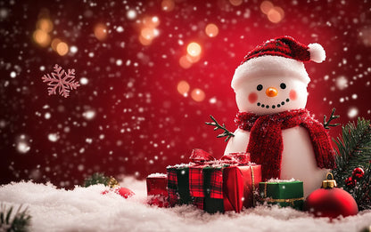 Christmas Decoration 2025 Photography Background Christmas Tree Snowman Photo Background Xmas Party Supplies Home Wall Banner