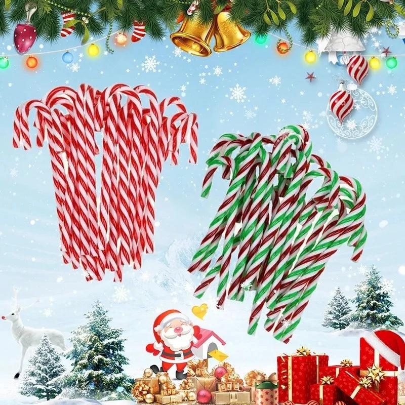 Christmas Decorations Christmas Tree Ornaments Christmas Candy Canes Red and White Canes, Holiday Scene Decorations