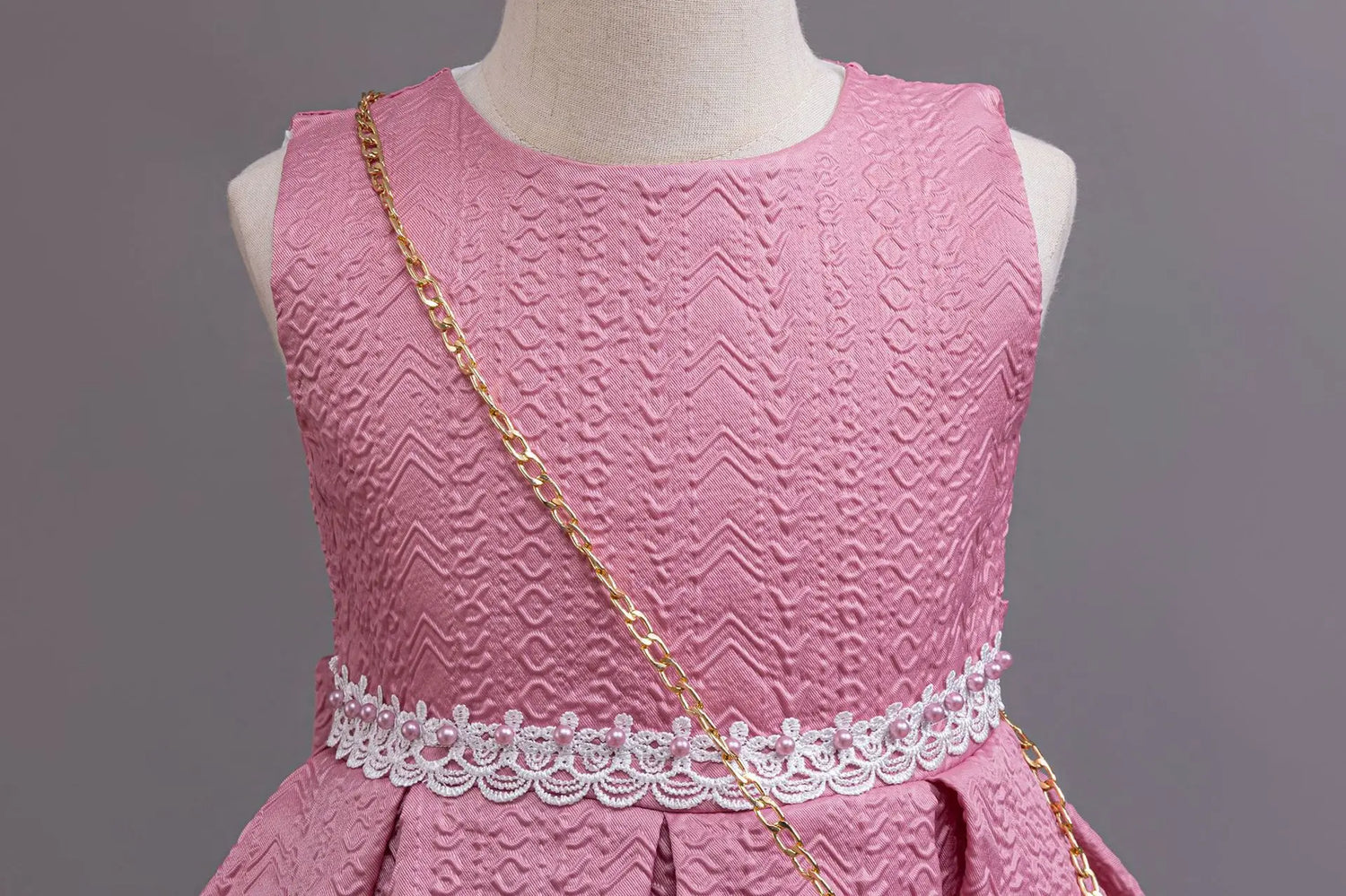 HETISO Autumn/Winter Long Sleeve Girl Party Dress Elegant Lace Christmas Formal Gown Gift with Bag for Kids Children 2-8Y