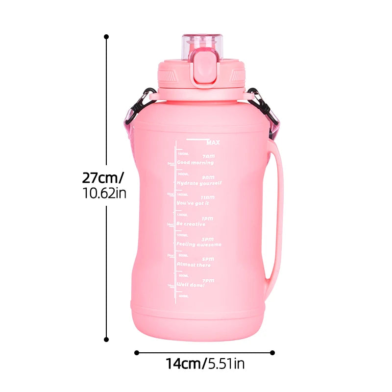 2L Portable Silicone Water Bottle With Handle Foldable Water Cup for Outdoor Sports Travel Fitness Leakproof BPA-Free Water Bott