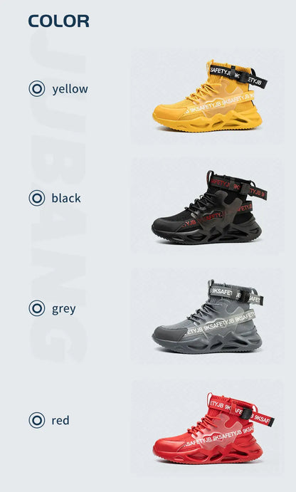 Steel Toe Safety Shoes Men Women Work Safety Boots Lightweight Breathable Comfortable Industrial Construction Sneakers Men Boots