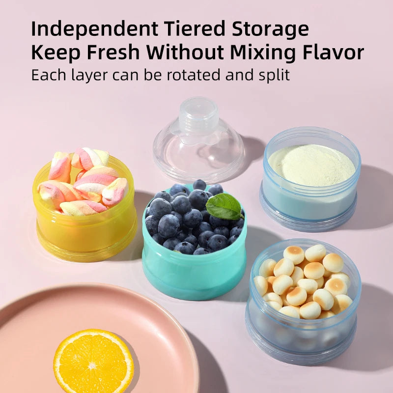 Portable 4 Layer Milk Powder Storage Box