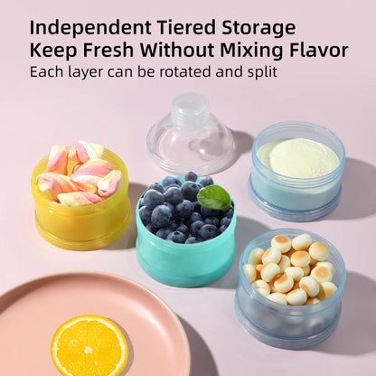 Portable 4 Layer Milk Powder Storage Box