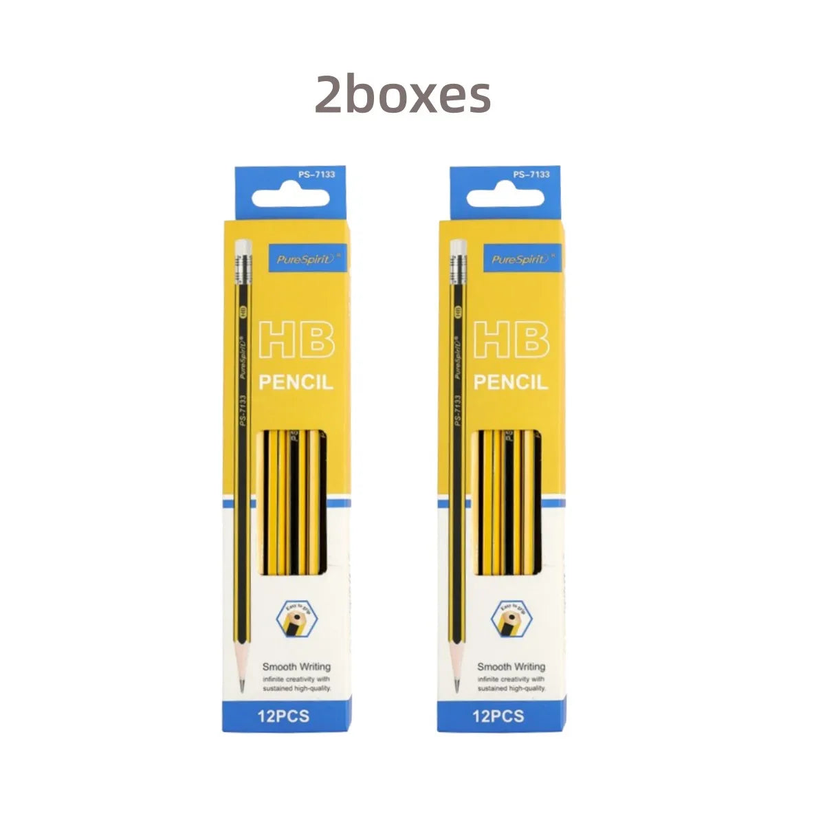 12PCS Woodcased Pencils with Eraser Pre-sharpened HB Lead Graphite Pencils for Students Adults School, Office