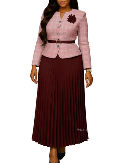 2 Piece Sets Tops And Skirt African Dresses For Women Elegant Wedding Dashiki Robe Kaftan Long Maxi Dress Africa Clothing 2026