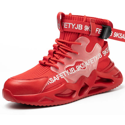 Steel Toe Safety Shoes Men Women Work Safety Boots Lightweight Breathable Comfortable Industrial Construction Sneakers Men Boots