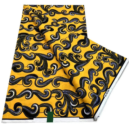 100% Cotton Batik Nigeria Women Style Ankara Wax Fabric Soft Pagne 2025 New Guaranteed Veritable African Real Wax Prints Fabric