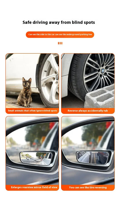 360 Degree Adjustable Blind Spot Mirror 2Pcs Wide Angle Car Mirror