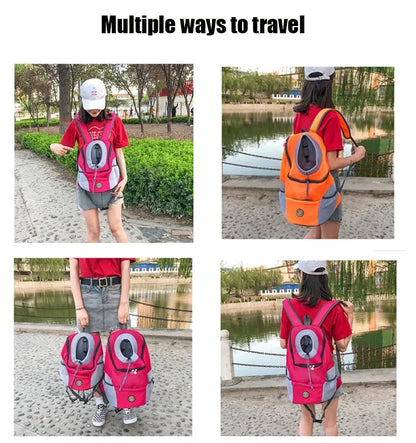 Crisluvᵀᴹ Double-Shoulder Pet Carrier Backpack – Breathable Travel Dog Bag