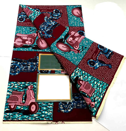 100% Cotton Batik Nigeria Women Style Ankara Wax Fabric Soft Pagne 2025 New Guaranteed Veritable African Real Wax Prints Fabric