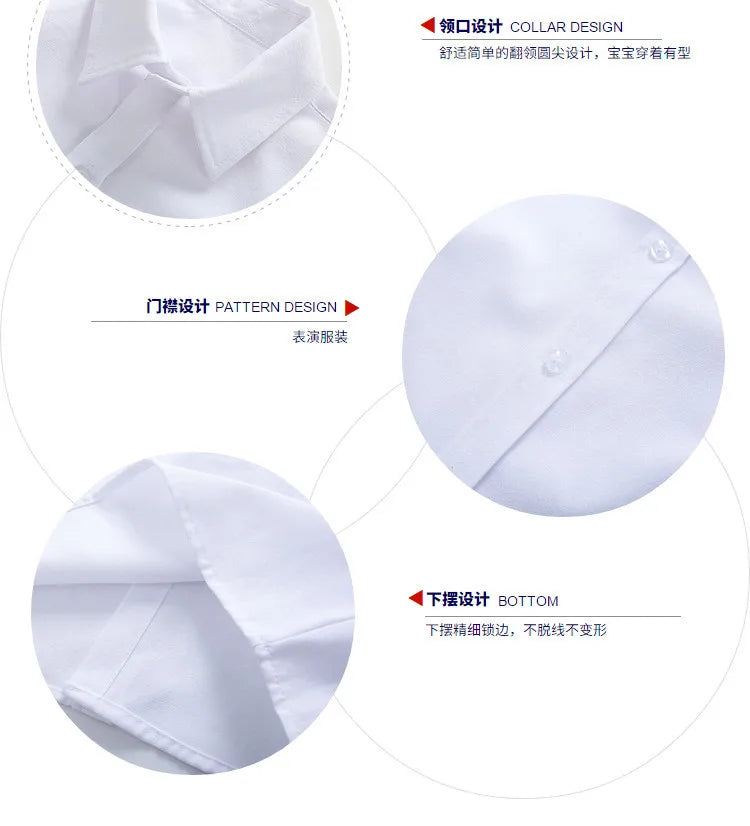 Girls Long Sleeve White School Uniform Shirt