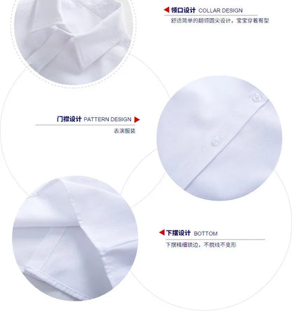 Girls Long Sleeve White School Uniform Shirt