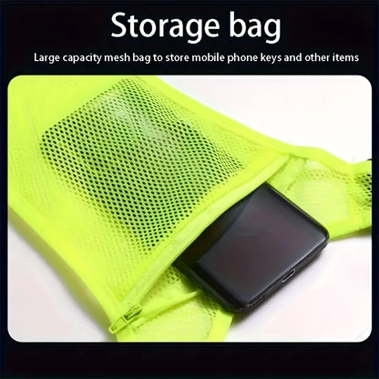 1Pc High Visibility Reflective Adjustable Vest for Running and Night Riding - Stay Safe and Visible in Low Light Conditions