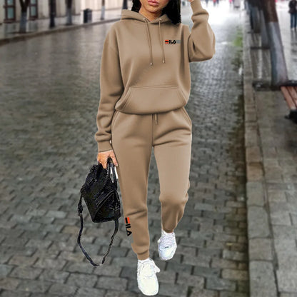 Crisluvᵀᴹ Women’s Winter Hooded Tracksuit 2-Piece Jogger Set Designer