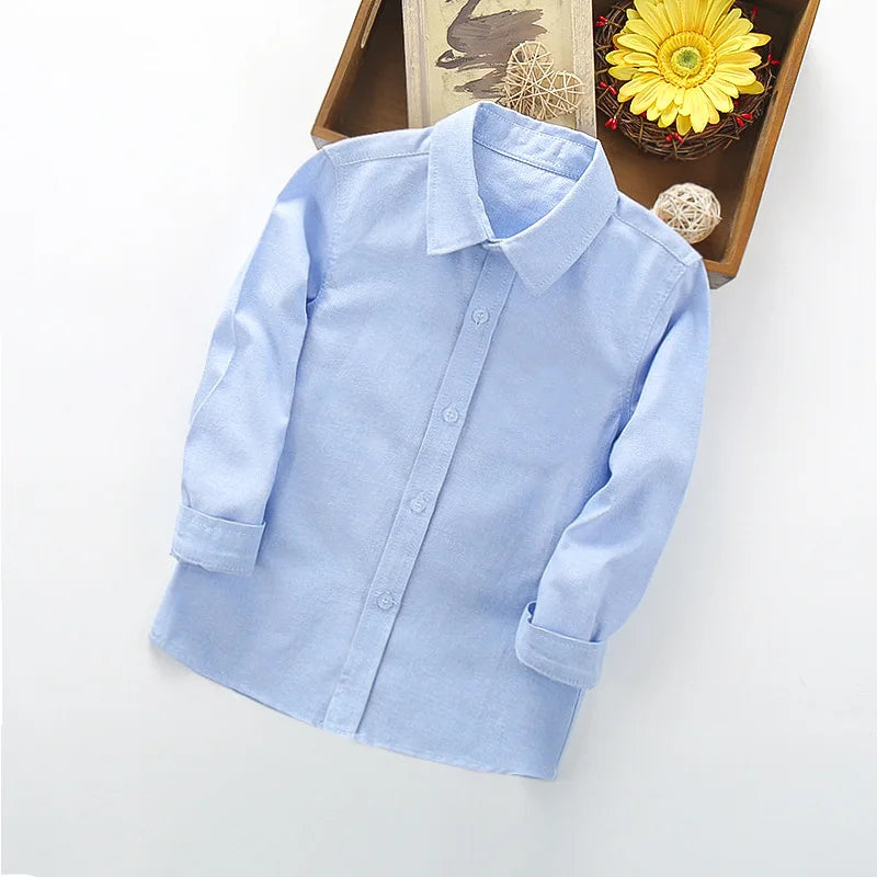 Girls Long Sleeve White School Uniform Shirt