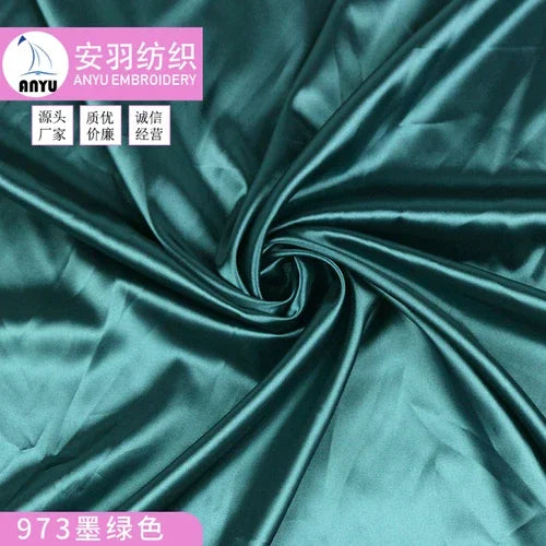 Stretch Satin Fabric By The Meter for Cheongsam Hanfu Dresses Sewing Plain Soft Skin-friendly High-density Cloth Thin Breathable
