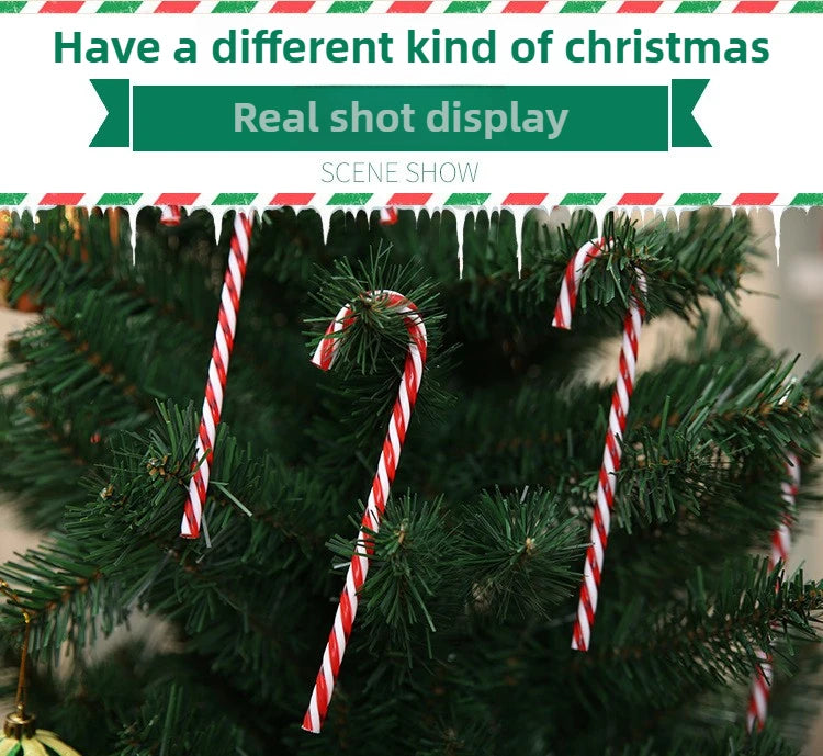 Christmas Decorations Christmas Tree Ornaments Christmas Candy Canes Red and White Canes, Holiday Scene Decorations