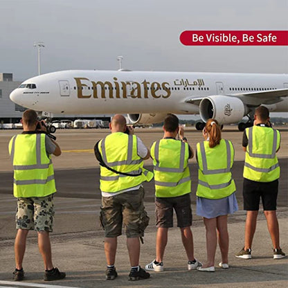 Safety High Visibility Vest Adjustable Security Vests Traffic Night Outdoor For Running Cycling Sports