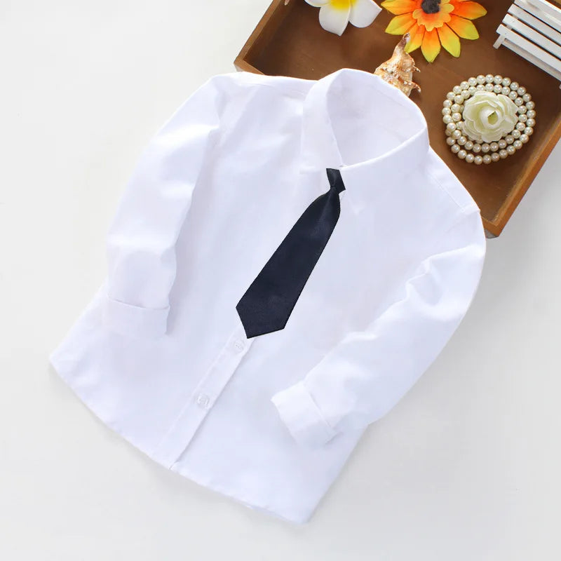 Girls Long Sleeve White School Uniform Shirt