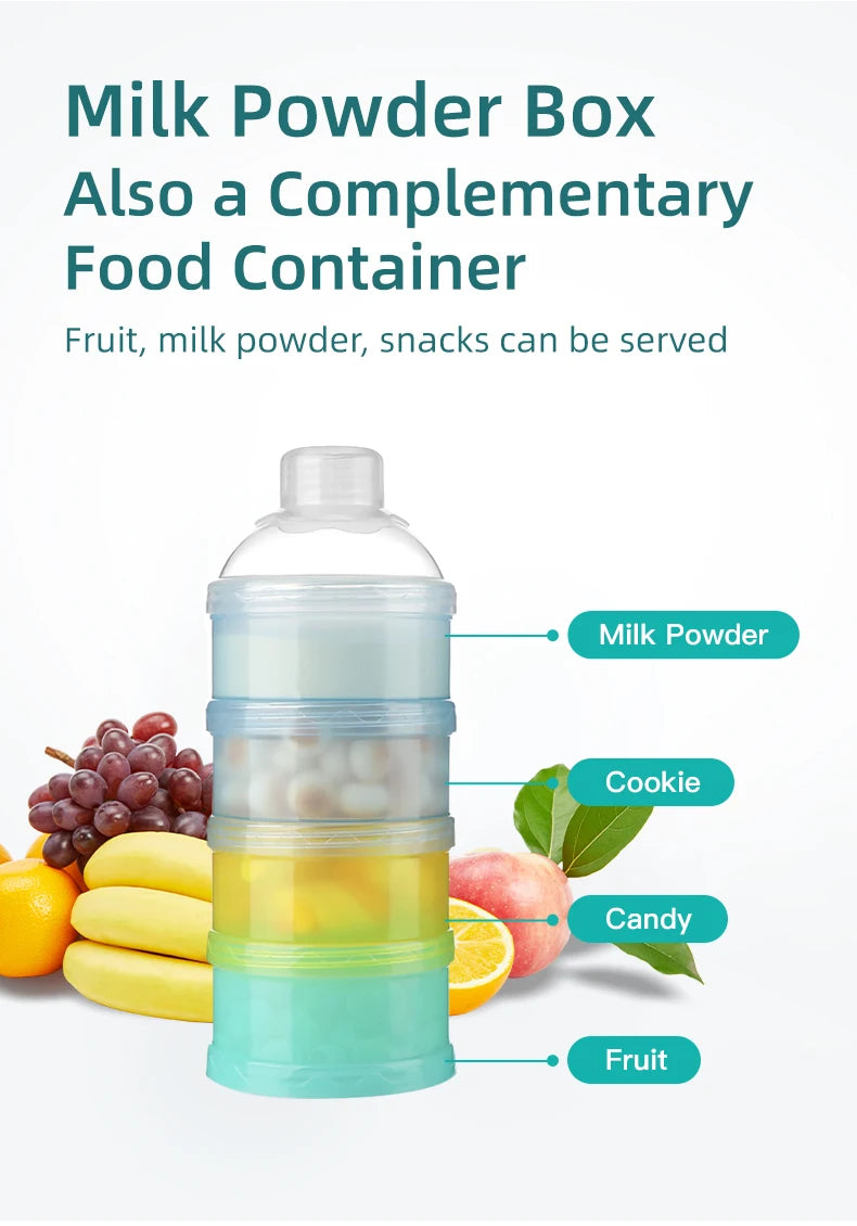 Portable 4 Layer Milk Powder Storage Box