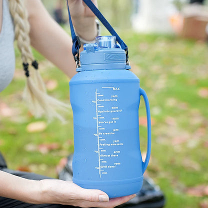 2L Portable Silicone Water Bottle With Handle Foldable Water Cup for Outdoor Sports Travel Fitness Leakproof BPA-Free Water Bott