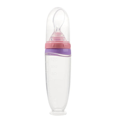 120ml Infant Silicone Food Squeeze Feeder with Spoon