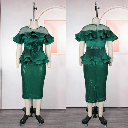 Luxury African Sequin Maxi Gown Turkey Wears