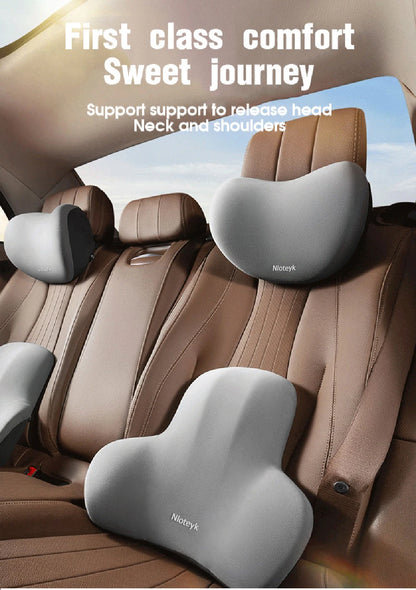 Crisluvᵀᴹ Memory Foam Car Neck Pillow – Headrest &amp; Back Support