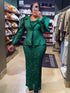 Luxury Sequin Coat Dress Set