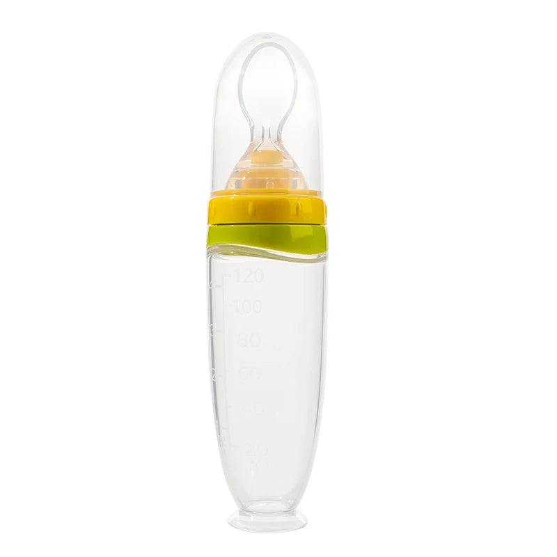 120ml Infant Silicone Food Squeeze Feeder with Spoon