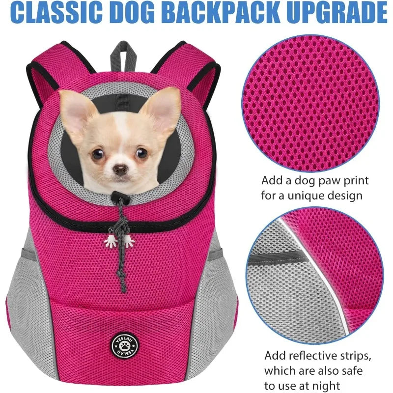Crisluvᵀᴹ Double-Shoulder Pet Carrier Backpack – Breathable Travel Dog Bag