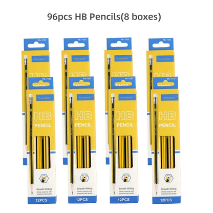 12PCS Woodcased Pencils with Eraser Pre-sharpened HB Lead Graphite Pencils for Students Adults School, Office