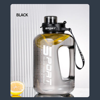 Large-Capacity Water Bottle Straw Pot Belly Cup Sports Water Bottle Ton Ton Bucket Students Portable Plastic Cup 1.2L/1.7L/2.5L