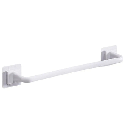 Kitchen Bathroom Wall Bath Towel Holder Rail Rack Portable Self Adhesive Towel Rod Bar Useful Household Gadget