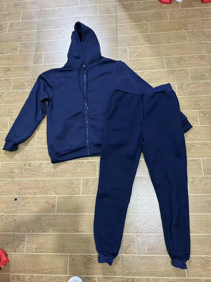 Trendy Zipper Hoodie Set - Perfect for Casual Wear &amp; Travel